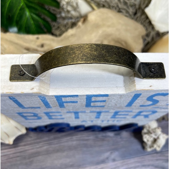 NWT- LIFE IS BETTER AT THE BEACH - Wood & Metal 3D Shadowbox Slat Sign Nautical - Picture 6 of 17